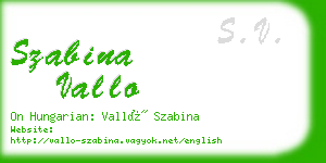 szabina vallo business card